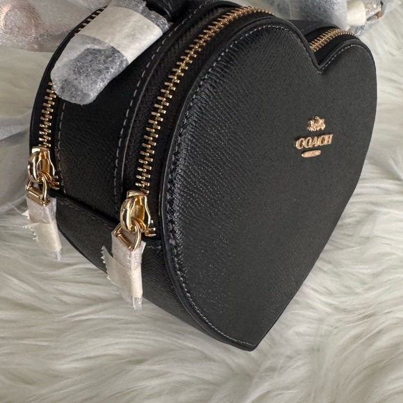 Coach Heart-Shaped Black Crossbody Bag - Picture 3 of 12